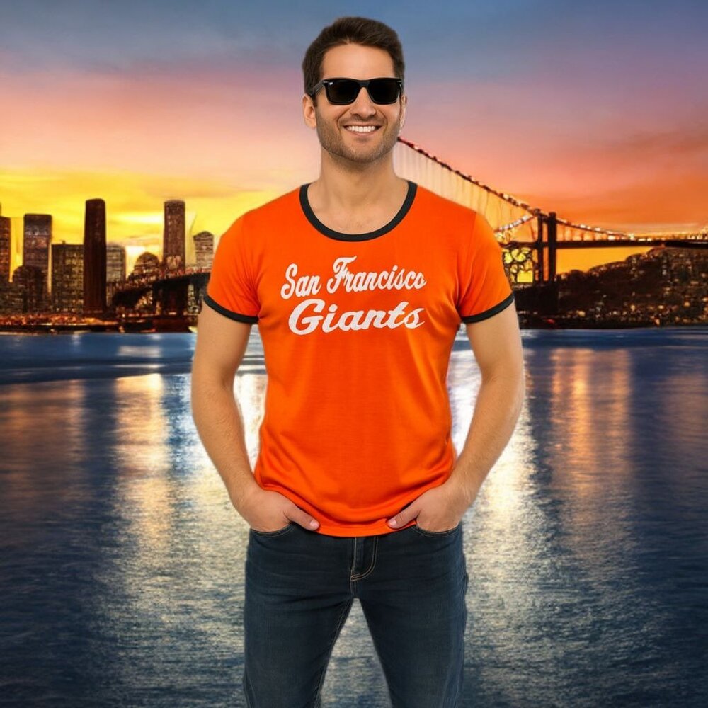 MLB Baseball San Francisco Giants Graphic T-Shirt New Era Pullover Top Unisex XL